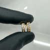 10k Gold Simulated Diamond Classic Hoop Earrings