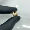 10k Gold Simulated Diamond Classic Hoop Earrings