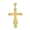 10k Gold Diamond Cut Style Cross Pendant