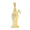 10k Gold Santa Muerte Grim Reaper Pendant