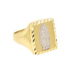 10k Gold Diamond Cut Virgin Mary Ring