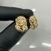 10k Gold Jesus Design Earrings