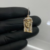 10k Gold Diamond Jesus Design Pendant