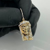 10k Gold Diamond Jesus Design Pendant