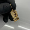 10k Gold Diamond Jesus Design Pendant