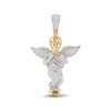 10k Gold Diamond Praying Angel Wing Pendant
