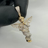 10k Gold Diamond Praying Angel Wing Pendant