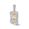 10k Gold Diamond Small Jesus Face Pendant