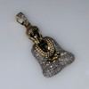 10k Gold Diamond Gautama Buddha Charm Pendant