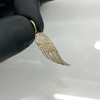 10k Gold Diamond Angel Feather Wing Pendant