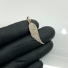 10k Gold Diamond Angel Feather Wing Pendant