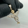 10k Gold Diamond Small Angel Pendant