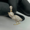 10k Gold Diamond OVO Owl Pendant