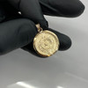 14k Gold Small Aztec Calendar Pendant
