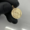 14k Gold Small Aztec Calendar Pendant