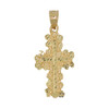 14k Gold Nugget Cross Pendant