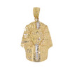 14k Gold Two Tone King Tut Pendant