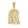 14k  Gold Satin Finish Jesus Pendant