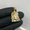 14k  Gold Satin Finish Jesus Pendant