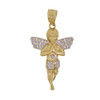 14k Gold Praying Guardian Angel Pendant