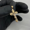 14k Gold Filigree Style Crucifix Charm