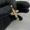 14k Gold Filigree Style Crucifix Charm