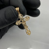 14k Gold Filigree Style Crucifix Charm