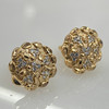 .925 Silver Round Nugget Style Earrings