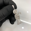 .925 Silver Iced Santa Muerte Pendant