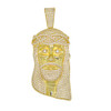 .925 Silver Large Iced Jesus Face Pendant