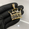 Gold Finish .925 Silver Boss Crown Pendant