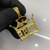 Gold Finish .925 Silver Boss Crown Pendant