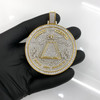 Gold Finish .925 Silver All Seeing Eye Medallion Pendant