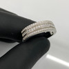 .925 Silver Pave 3 Row Band