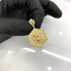 10k Gold Small Hexagon Medusa Pendant