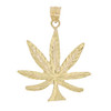 10k Gold Weed Pendant