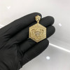 10k Gold Medium Hexagon Medusa Pendant