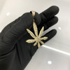 10k Gold Cannabis Pendant