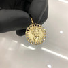 10k Gold Small Cuban Link Bezel Jesus Pendant