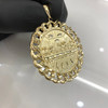 10k Gold Large Cuban Bezel Last Supper Pendant