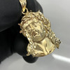 10k Gold Medium Jesus Face Pendant