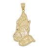 10k Gold XL Praying Hands Pendant