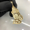 10k Gold XL Praying Hands Pendant