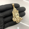 10k Gold XL Praying Hands Pendant