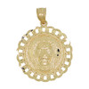 10k Gold Cuban Link Bezel Small Lion Head Pendant