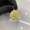 10k Gold Medium Round Aztec Cal Pendant