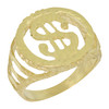 10k Gold Cut Out Money Sign Ring