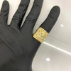 10k Gold Rounded Diamond Cut Nugget Ring