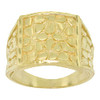 10k Gold Diamond Cut Modern Style Nugget Ring