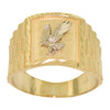 14k Gold Eagle Watch Band Shank Ring